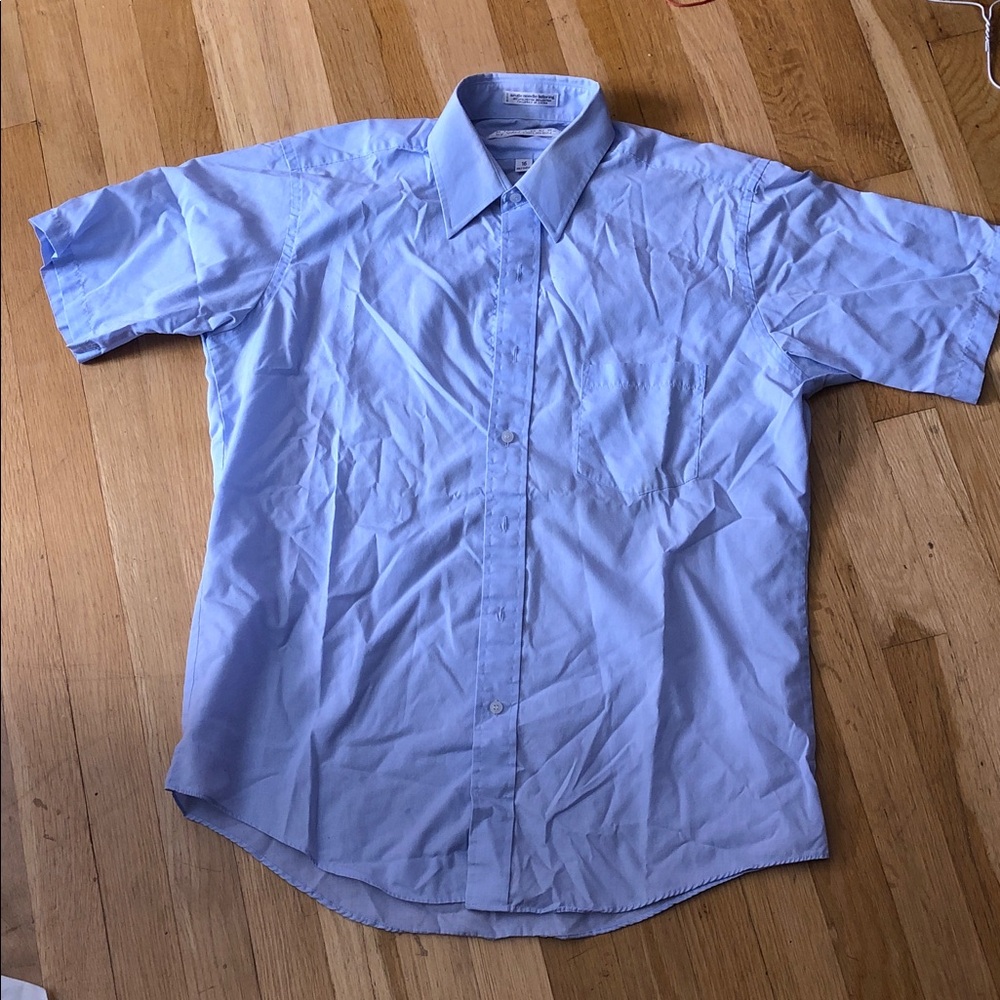 Van Heusen Light Blue Short-Sleeve Dress Shirt